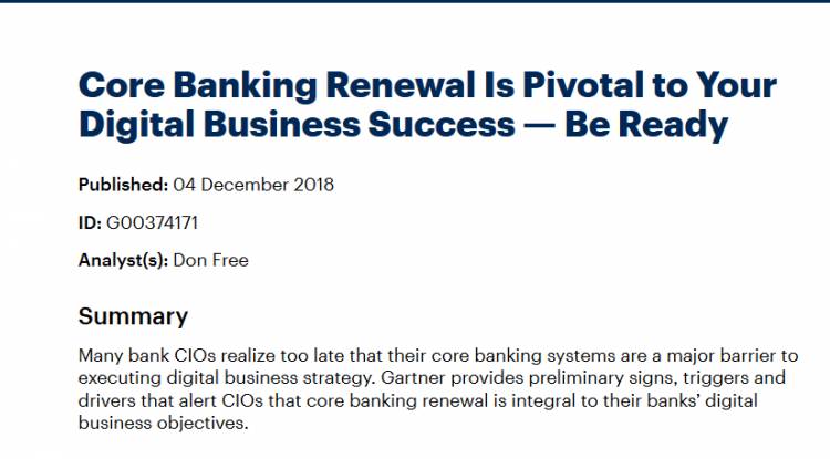 Core Banking Renewal Is Pivotal to Your Digital Business Success